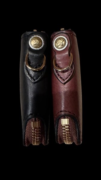 画像4: KC’sビルフォードラウンドジップヴィンテージハースハイド  BLACK  BROWN (4)