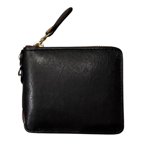 画像2: KC’sビルフォードラウンドジップヴィンテージハースハイド  BLACK  BROWN (2)