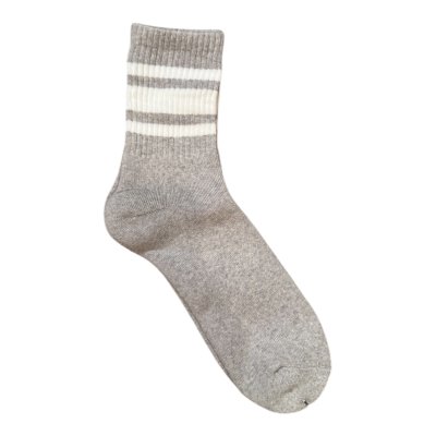 画像2:  TONNY Socks刺繍  靴下　オレンジ　ライトグレー