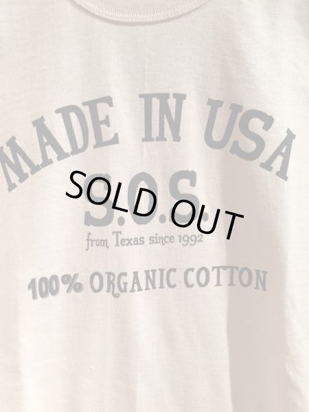 画像4: S.O.S.fromTexas OrganicCotton TEE  MADE IN U.S.A. アメリカ製オーガニックコットンTEEシャツ (4)