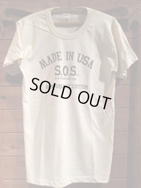 画像2: S.O.S.fromTexas OrganicCotton TEE  MADE IN U.S.A. アメリカ製オーガニックコットンTEEシャツ (2)