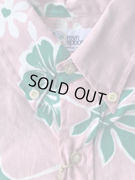 画像3: REYN SPOONER レインスプーナー ’90年代〜タグ アロハシャツ ハワイアンシャツピンク (3)