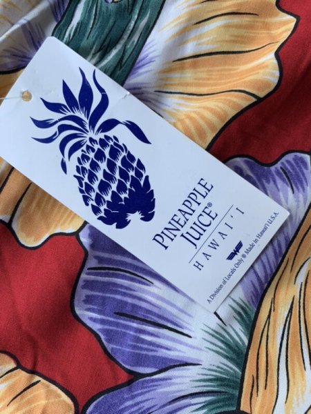 画像3: PINEAPPLE JUICE パイナップルジュース アロハシャツ ハワイアンシャツ デッドストック (3)