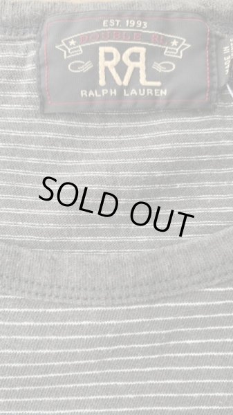 画像3: RRL ダブルアールエル ボーダーTEE ブラック (3)