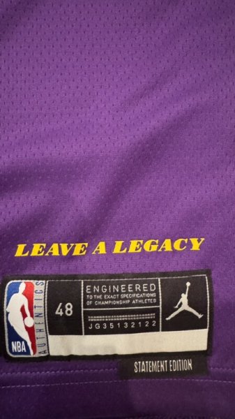 画像7: LAKERS ロサンゼルス レイカーズ ステートメントエデュション レブロン・ジェームズ ユニフォーム L (7)