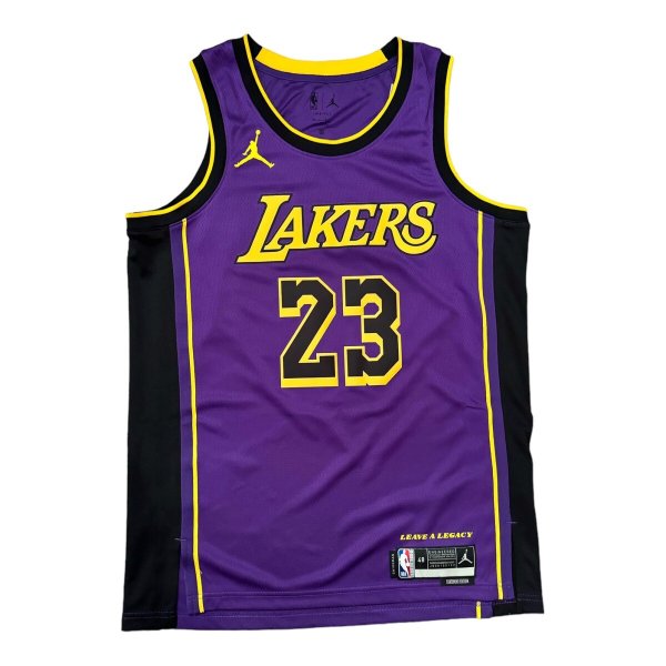 画像2: LAKERS ロサンゼルス レイカーズ ステートメントエデュション レブロン・ジェームズ ユニフォーム L (2)