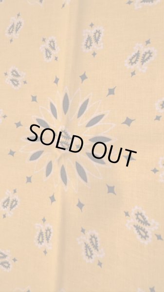 画像2: BANDANNAS  バンダナ　MADE IN U.S.A.　　イエロー　ホワイト (2)