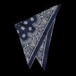 画像1: BANDANNAS GRANDE  BIGバンダナ　MADE IN U.S.A.　ペイズリーネイビー　 (1)
