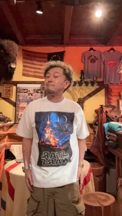 画像2: STAR WARS TEE BLACK WHITE