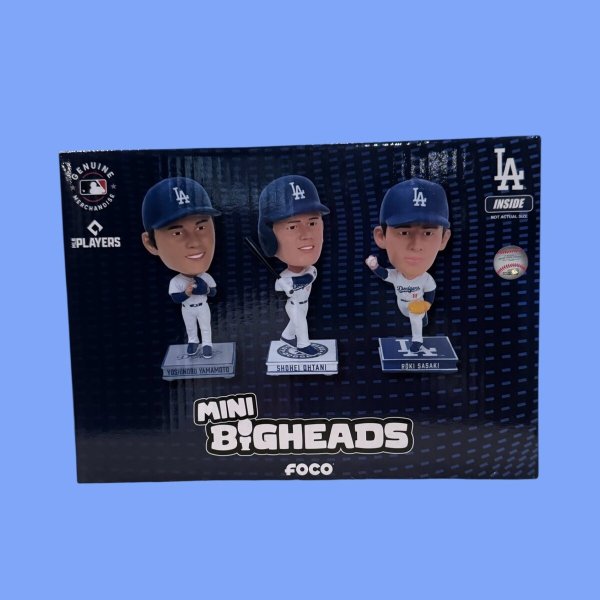 画像2: FOCO 3PACK  LOS ANGELES DODGERS MINI BOBBLE    4.5inch　 (2)