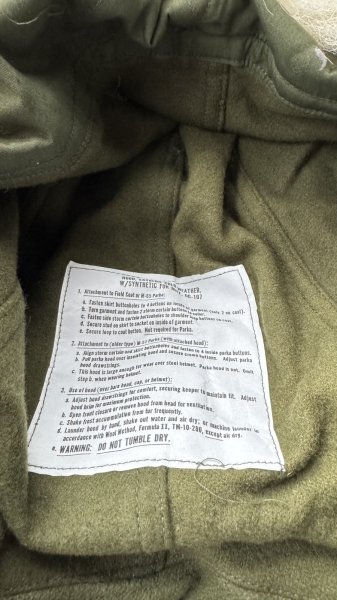 画像4: 80年代DeadStock.米軍 M-65Fish  Compleat　　S (4)