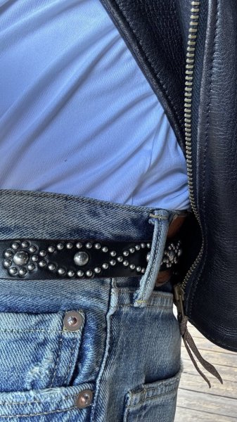 画像9: H.T.C.  Hollywood Trading Company  新作ナローベルト　　BLACK (9)