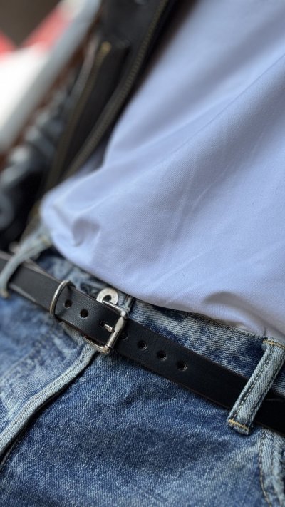 画像2: H.T.C. Hollywood Trading Company 新作スタッズナローベルト BLACK