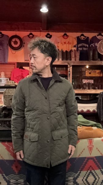 画像10: HUNTER OUTDOOR  キルティングジャケット GREEN (10)