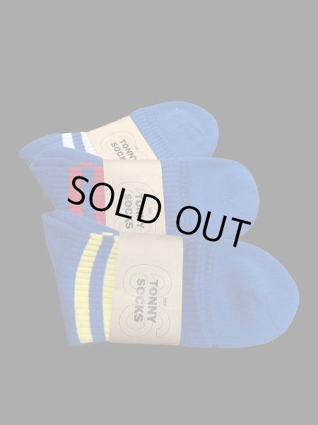 画像2: スペシャルプライス！！　66 25th Anniversary Edition TONNY Socks  25周年記念３足パック靴下　ロイヤルブルー (2)