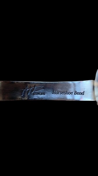 画像5: NAVAJO ナバホ族 Horseshoe Bend シルバーバングル 新作 (5)