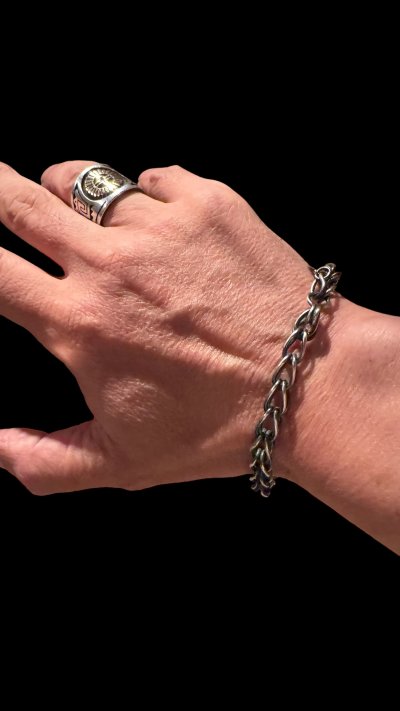 画像1: NAVAJO ナバホ族ナバホ Steve.Arviso スティーブ・アルビソ マネーチェーンブレス