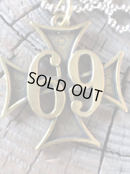 画像3: 年代不明DeadStock　６９アイアンクロス　ブラス　チョーカー (3)