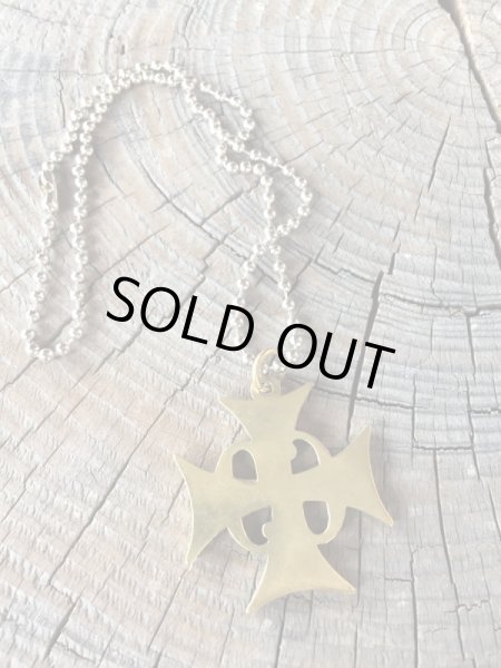 画像2: 年代不明DeadStock　６９アイアンクロス　ブラス　チョーカー (2)