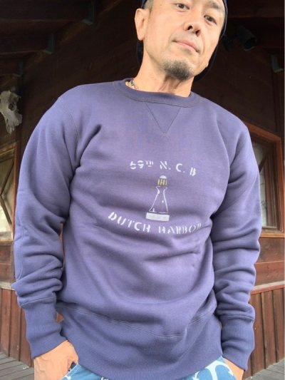 画像1: （JOHN GLUCKOW） Live Free or DieNavy Issue PT Sweatshirts カスタム ネイビー