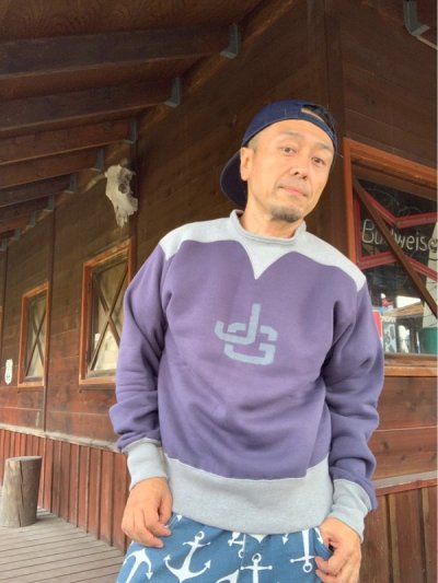 画像1: "JOHN GLUCKOW" 2016 A/W ARMY/NAVY BOXING MATCH Club Sweatshirt(ステンシルカスタム) ネイビー 