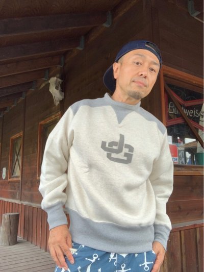 画像1: "JOHN GLUCKOW" 2016 A/W ARMY/NAVY BOXING MATCH Club Sweatshirt(ステンシルカスタム) オートミール