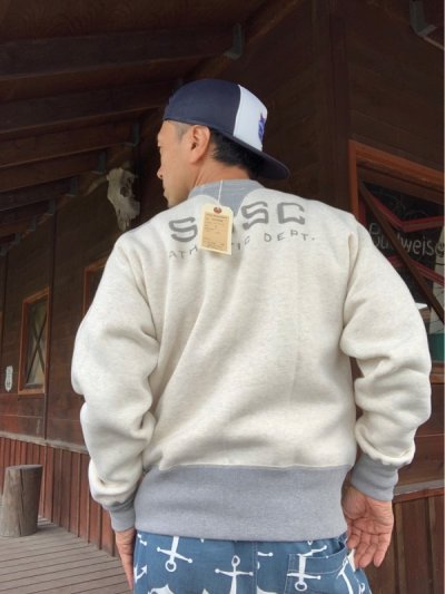 画像2: "JOHN GLUCKOW" 2016 A/W ARMY/NAVY BOXING MATCH Club Sweatshirt(ステンシルカスタム) オートミール