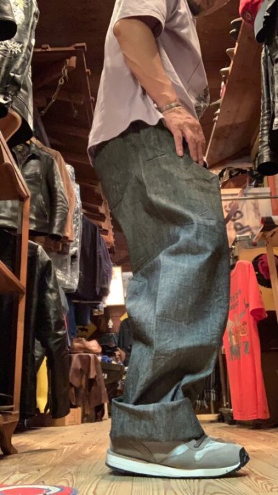 画像2: JOHN GLUCKOW Net Maker's Trousers ネットメーカーズ トラウザーズ ブラックシャンブレー