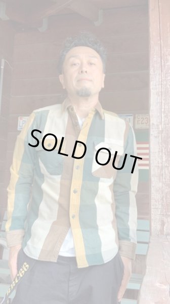 画像7: JELADOジェラード Unionworkers Shirts(ユニオンワーカーズシャツ) ショート丈 パンプキン (7)