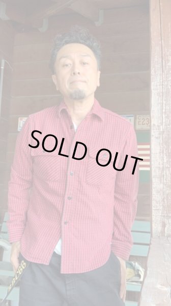 画像7: JELADOジェラード Unionworkers Shirts(ユニオンワーカーズシャツ) ショート丈 オールドレッド (7)