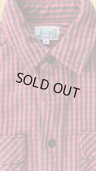 画像3: JELADOジェラード Unionworkers Shirts(ユニオンワーカーズシャツ) ショート丈 オールドレッド (3)