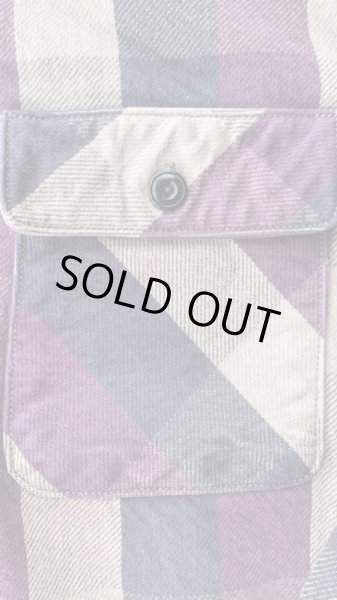 画像4: JELADOジェラード 2022Unionworkers Shirts(ユニオンワーカーズシャツ) ショート丈 グレープ (4)