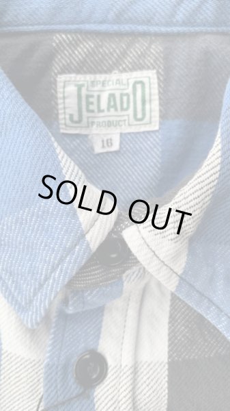 画像3: JELADOジェラード Unionworkers Shirts(ユニオンワーカーズシャツ) ショート丈 ブルーマロン (3)