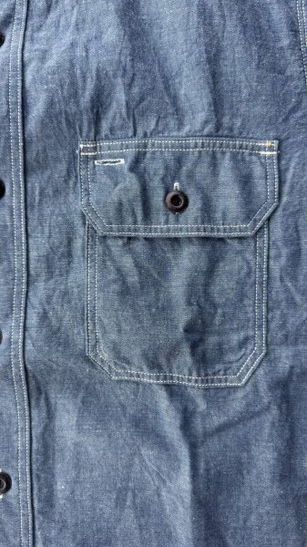 画像6: JELADOジェラード Unionworkers Shirts(ユニオンワーカーズシャツ) ショートスリーブ　INDIGO (6)