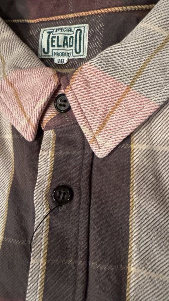 画像3: JELADOジェラード Unionworkers Shirts(ユニオンワーカーズシャツ) ショート丈 ライチ (3)