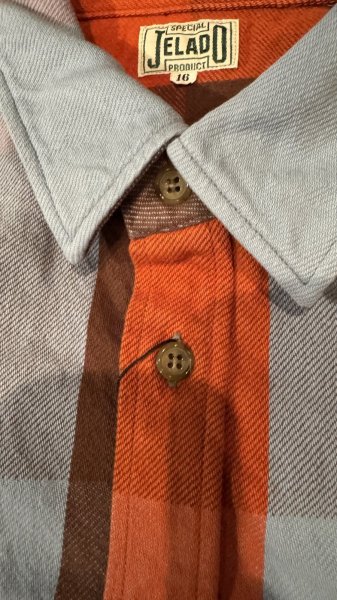 画像3: JELADOジェラード Unionworkers Shirts(ユニオンワーカーズシャツ) ショート丈 アプリコット  (3)