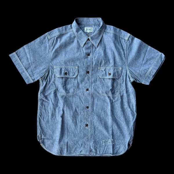 画像2: JELADOジェラード Unionworkers Shirts(ユニオンワーカーズシャツ) ショートスリーブ　INDIGO (2)