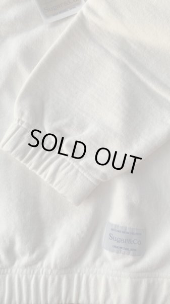 画像4: Sugar & Co. Bleach Drop Sweat シュガーアンドカンパニー  team sweat (ハーフジップスウェット）ホワイト (4)