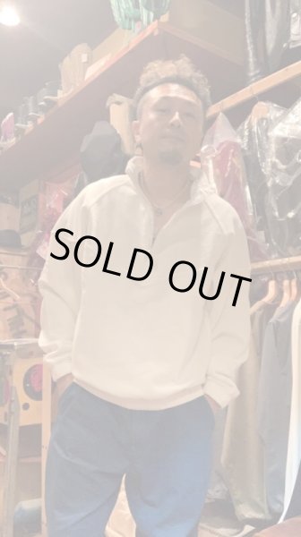 画像8: Sugar & Co. Bleach Drop Sweat シュガーアンドカンパニー  team sweat (ハーフジップスウェット）ホワイト (8)