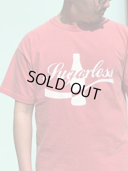 画像4: Sugar & Co. Bleach Drop Sweat シュガーアンドカンパニー dorop tee  ドロップTシャツ sugarless F.RED (4)