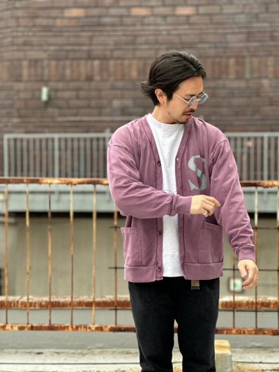 画像1: Sugar & Co.  シュガーアンドカンパニー washable max  cardigan  BURGUNDY バーガンディー