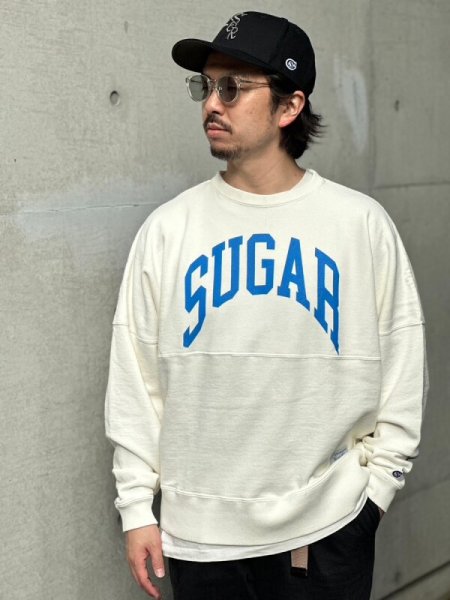 画像5: Sugar & Co. BOX  Sweat シュガーアンドカンパニーボックス スウェット アーチロゴ  WHITE (5)