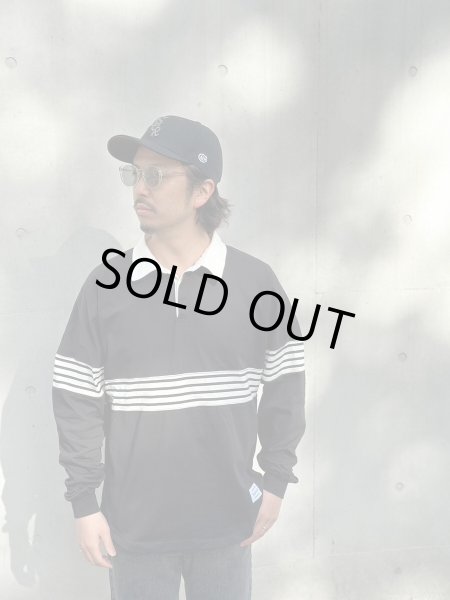 画像4: Sugar&Co シュガーアンドコー drop rugby shirts ドロップラガーシャツ BLACK (4)
