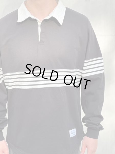画像5: Sugar&Co シュガーアンドコー drop rugby shirts ドロップラガーシャツ BLACK (5)