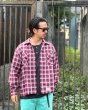 画像8: Sugar&Co  シュガーアンドコー　check board shirt チェックボードシャツ　バーガンディ (8)