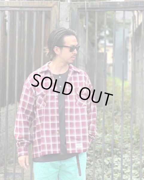 画像8: Sugar&Co  シュガーアンドコー check board shirt チェックボードシャツ バーガンディ (8)