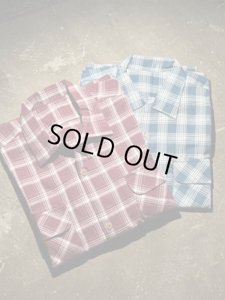 画像3: Sugar&Co  シュガーアンドコー check board shirt チェックボードシャツ ブルー (3)