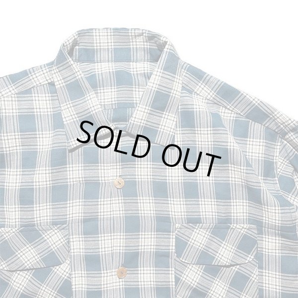 画像2: Sugar&Co  シュガーアンドコー check board shirt チェックボードシャツ ブルー (2)