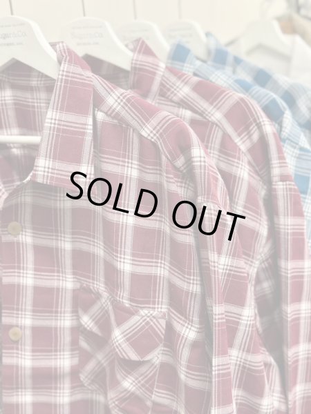 画像4: Sugar&Co  シュガーアンドコー check board shirt チェックボードシャツ ブルー (4)