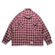 画像1: Sugar&Co  シュガーアンドコー　check board shirt チェックボードシャツ　バーガンディ (1)